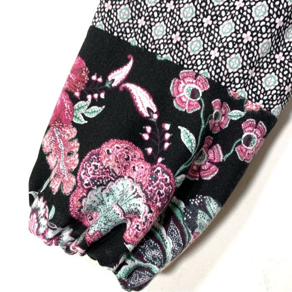 Style & Co Mixed Print Bishop Sleeve Top - Picture 5 of 10